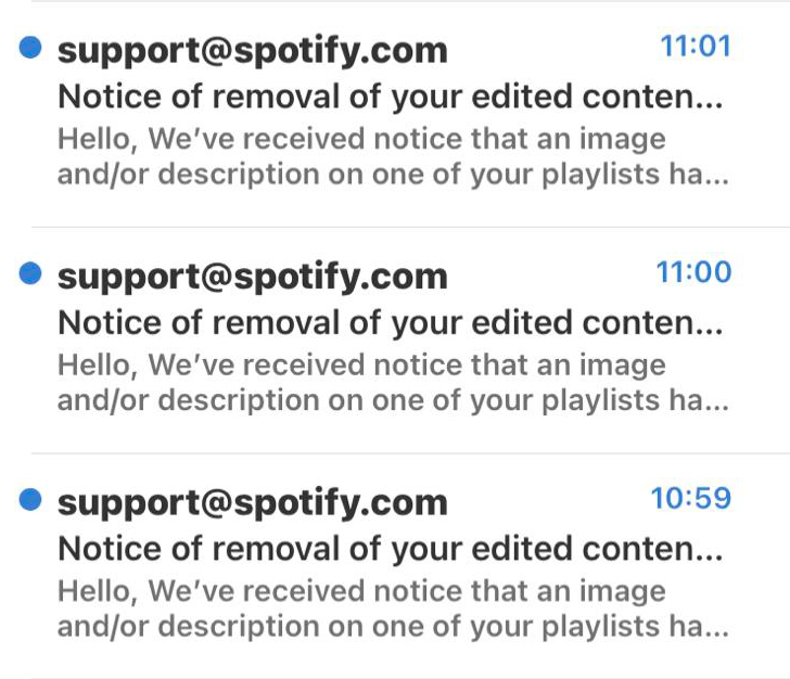 Spotify  Playlist 、タイトルとカバー写真を削除した。